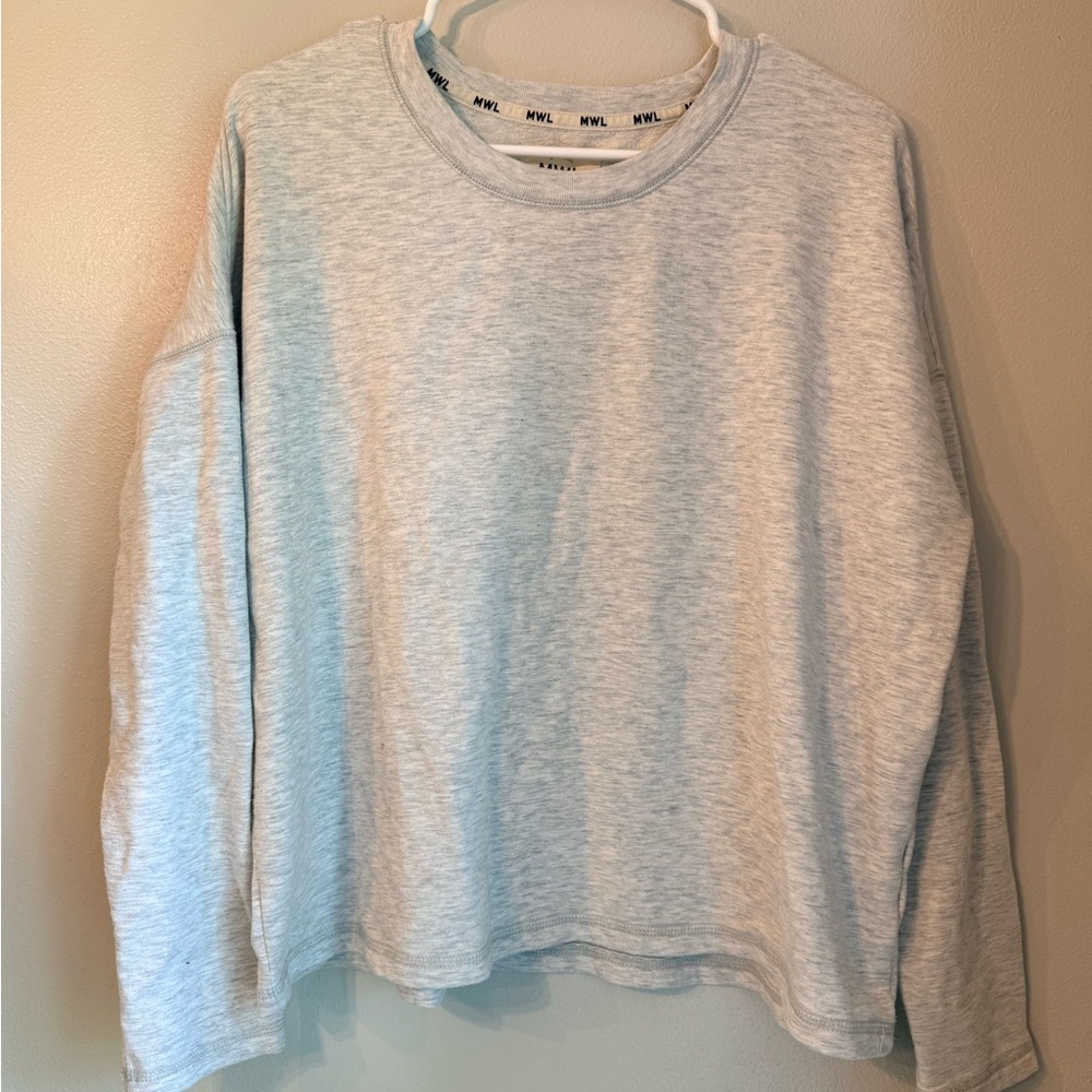 Madewell Woman’s Lounge Heather Gray Crewneck Sweatshirt M